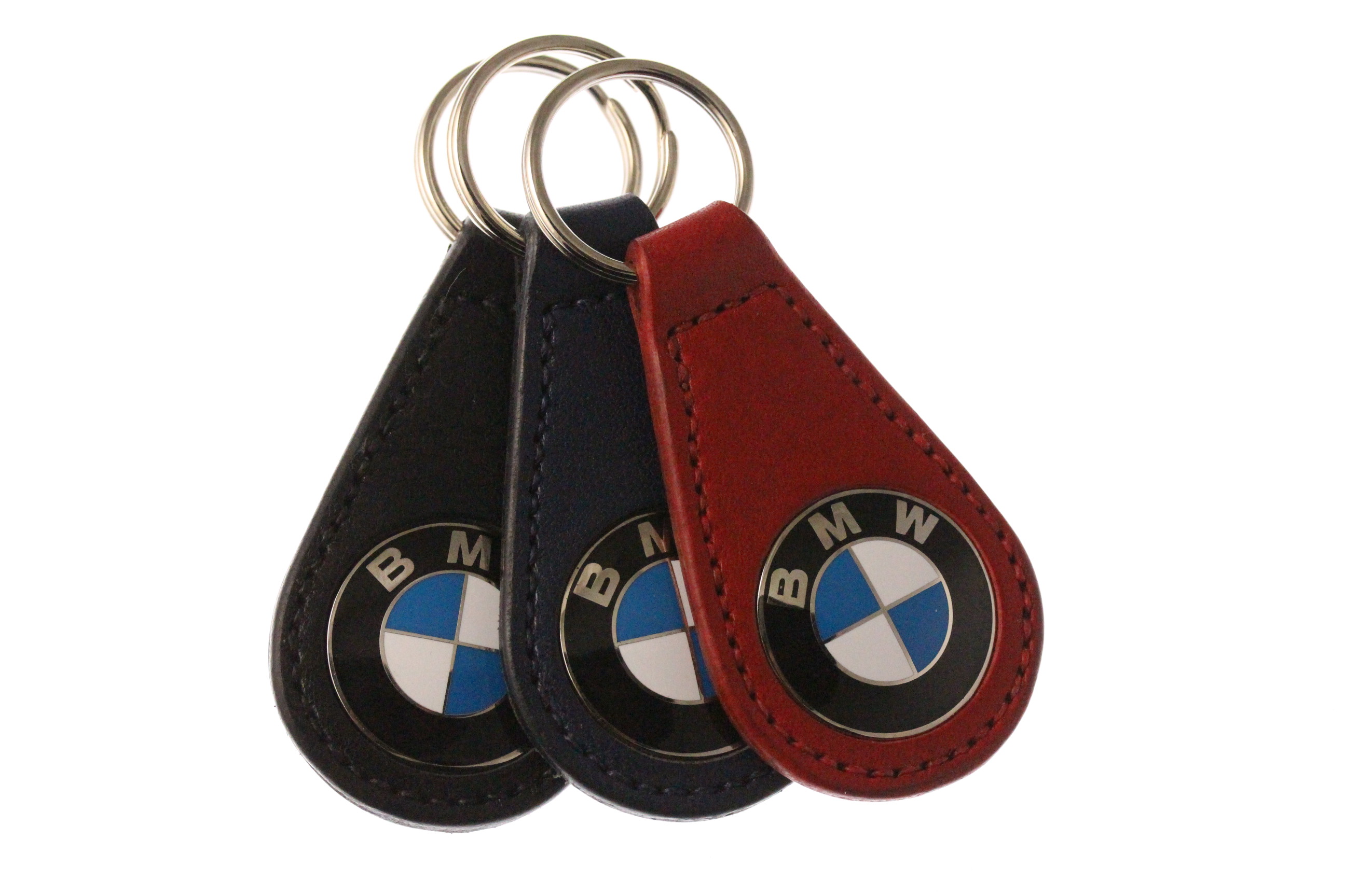 bmw leather key ring