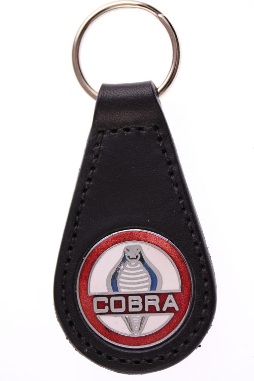 XIAOXING Genuine Leather Car Logo Keychain Keyring Accessories for Shelby Cobra Coiled Snake Key Chain for Man and Woman Universal 