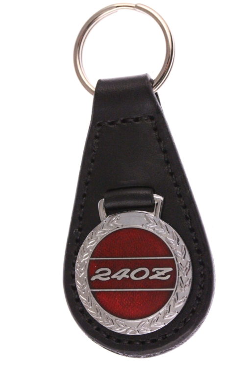 New Vintage Datsun 240Z Sports Car Logo Leather Keyring Key Fob Keychain KE 