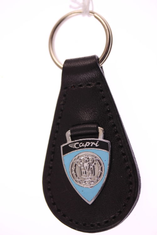 Jensen Cars Enamel and leather car key ring West Bromwich fob