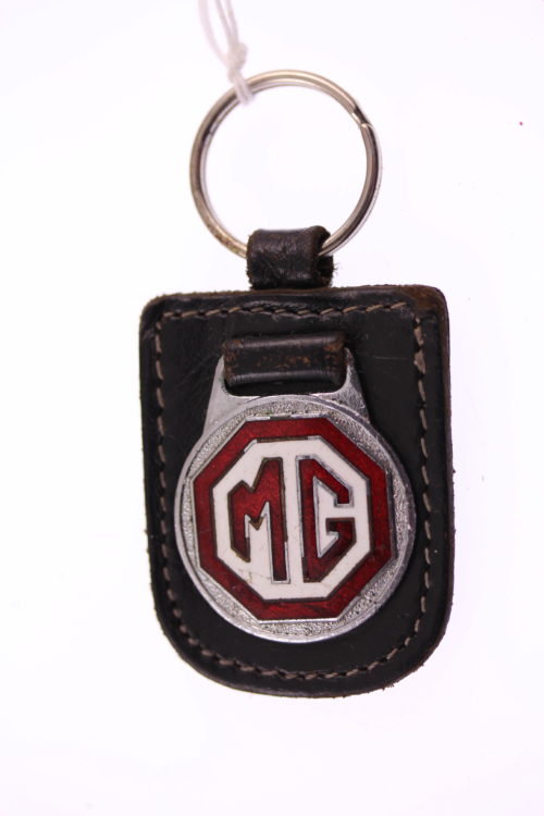 MGF MG F Xpower MG Sport & Racing Genuine Leather Keyfob Keyring Black 