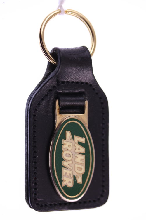 FARNELL LAND ROVER BLACK LEATHER KEYRING