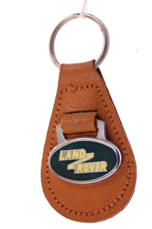 FARNELL LAND ROVER BLACK LEATHER KEYRING